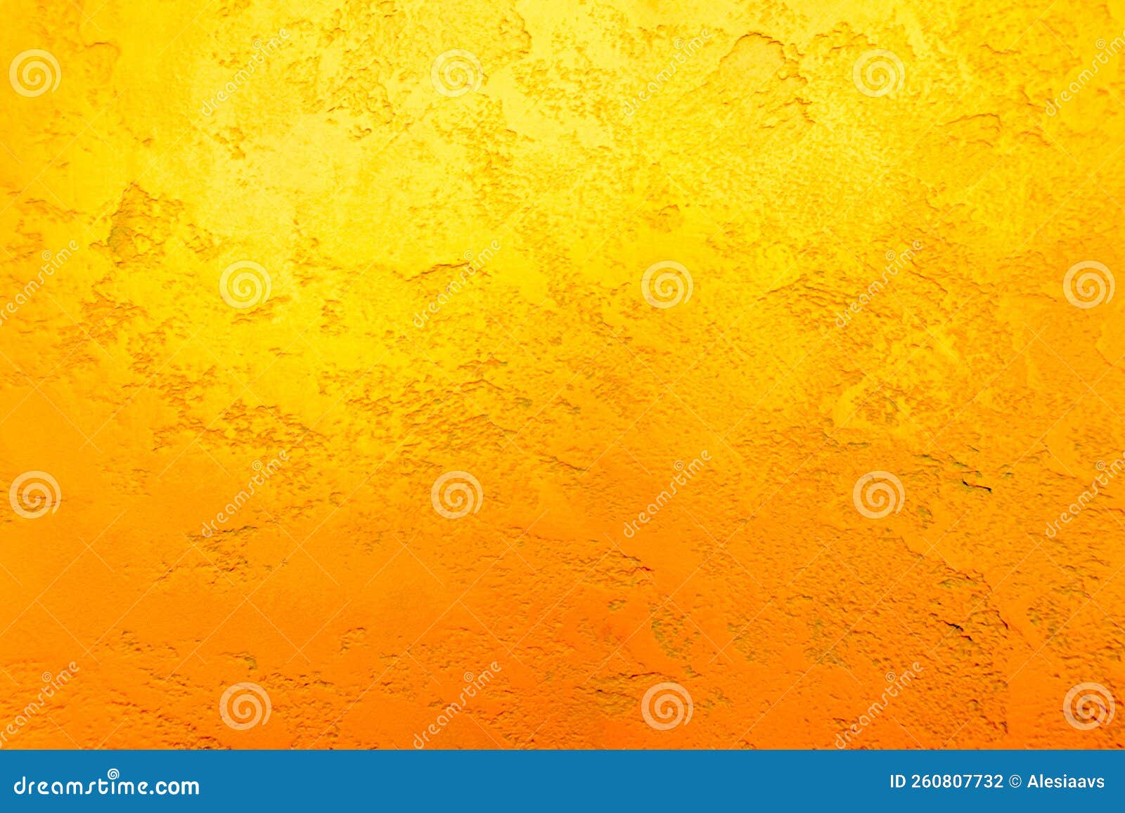 Yellow Background, Decorative Plaster on the Wall Stock Illustration