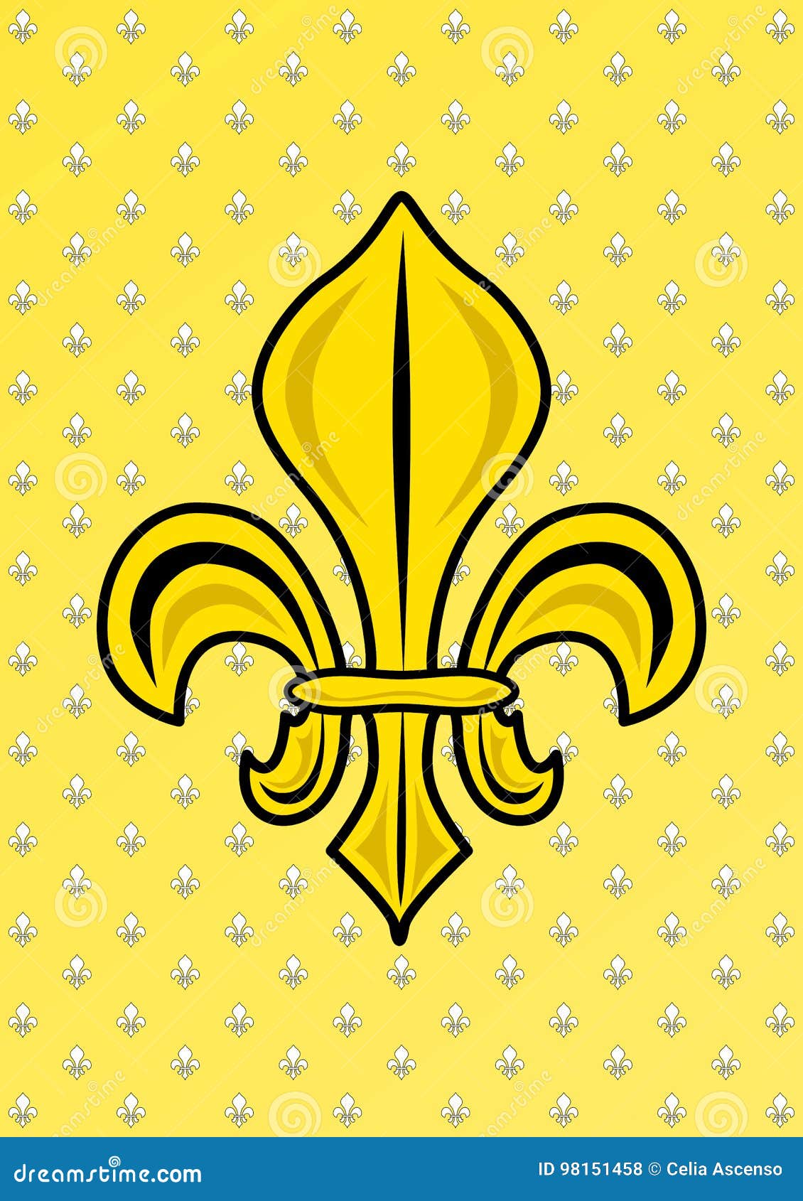 Yellow Background Fleur De Lys Stock Illustration Illustration Of French Emblem Yellow Background Fleur De Lys Stock Illustration Illustration Of French Emblem