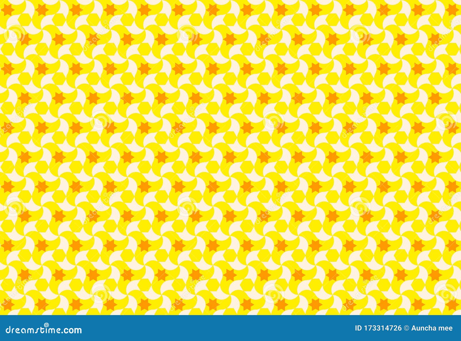 yellow background with orange stars .