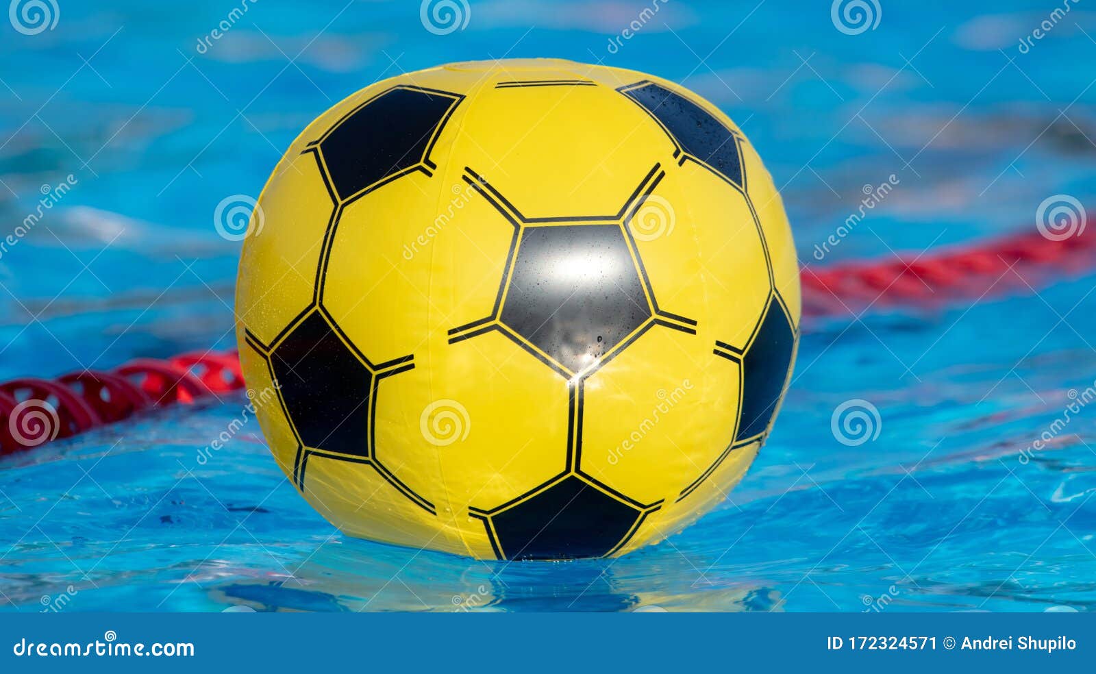Yellow Ball in the Pool Water Stock Image Image of hotel, ball 172324571
