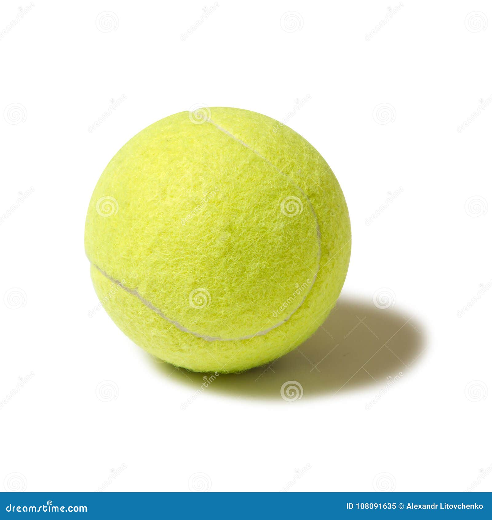 Yellow ball tennis stock image. Image of bright, isolated 108091635