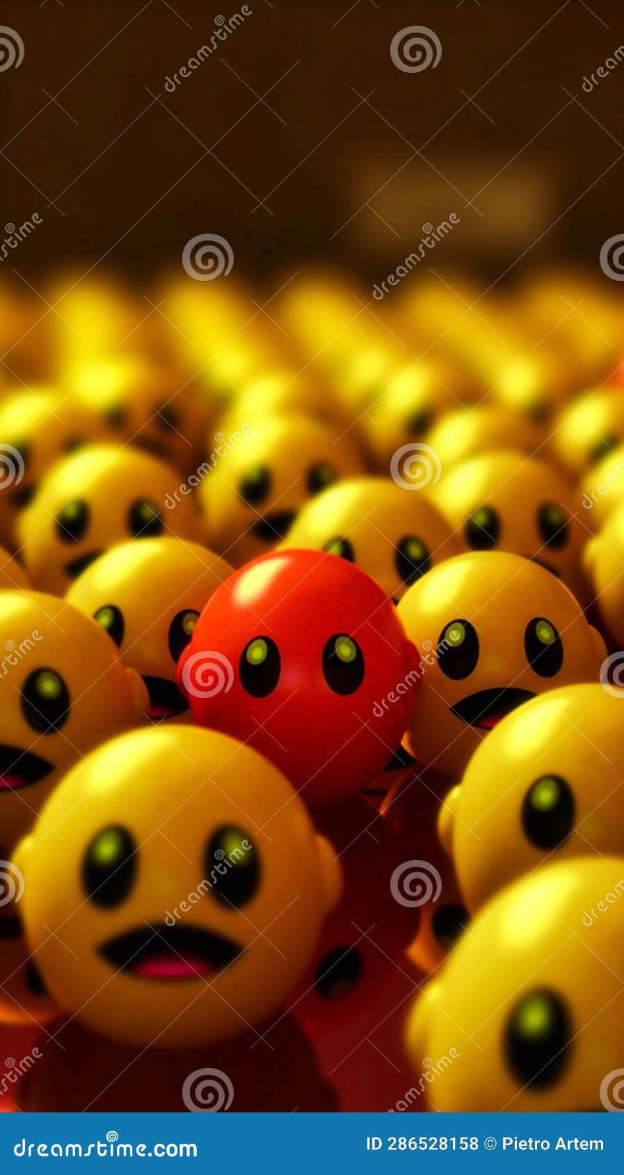 Yellow Balls with Eyes. Generative AI Stock Illustration Illustration of emoji, smile 286528158