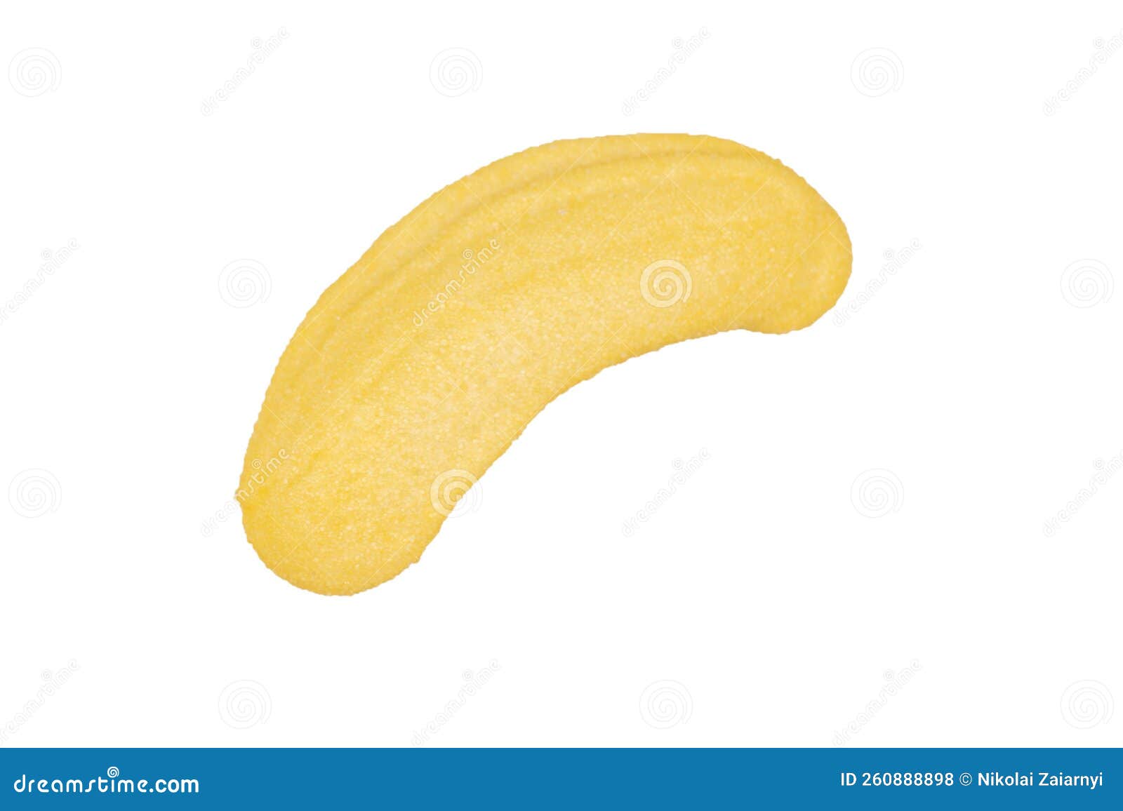 Banana Marshmallow Candy Isolated on a White Background Stock Photo