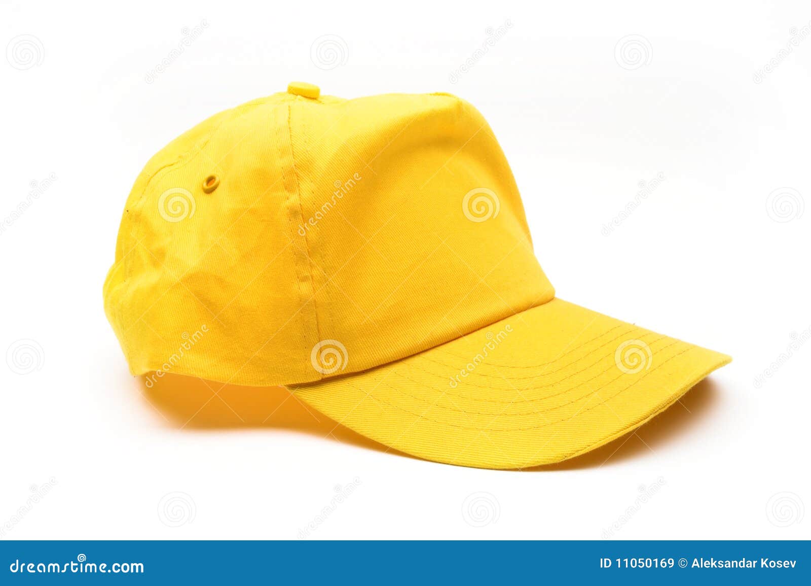Yellow baseball cap stock image. Image of wear, white 11050169