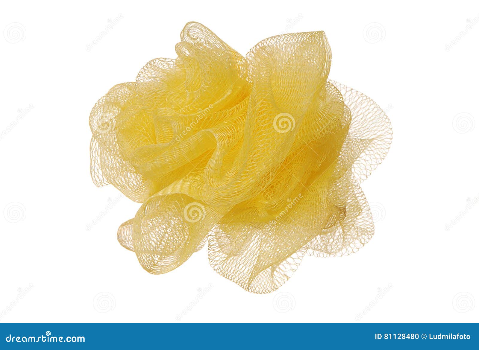 Yellow bath sponge stock photo. Image of washcloth, isolated 81128480