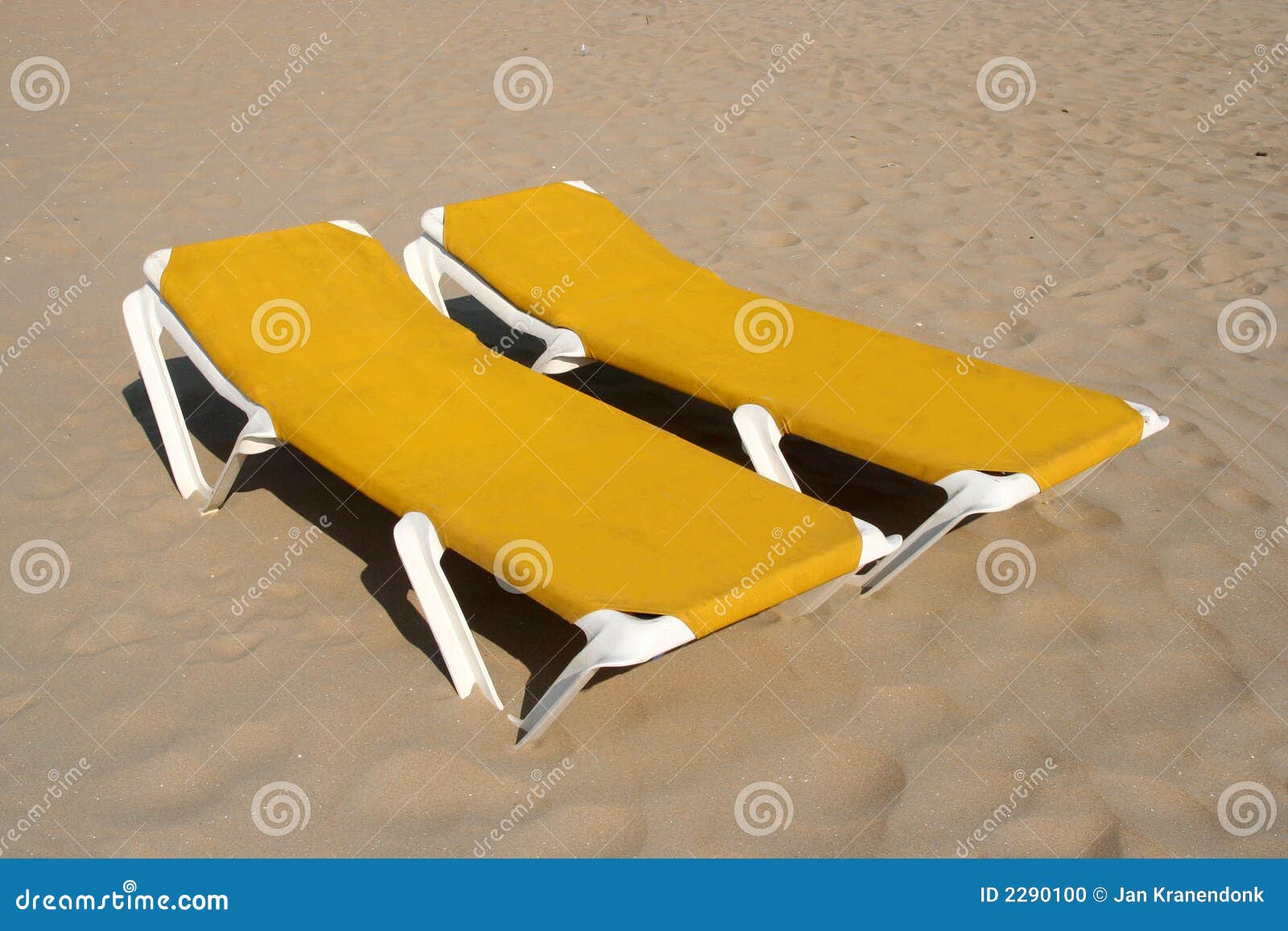 Yellow Beach Chairs stock photo. Image of beach, vacation 2290100