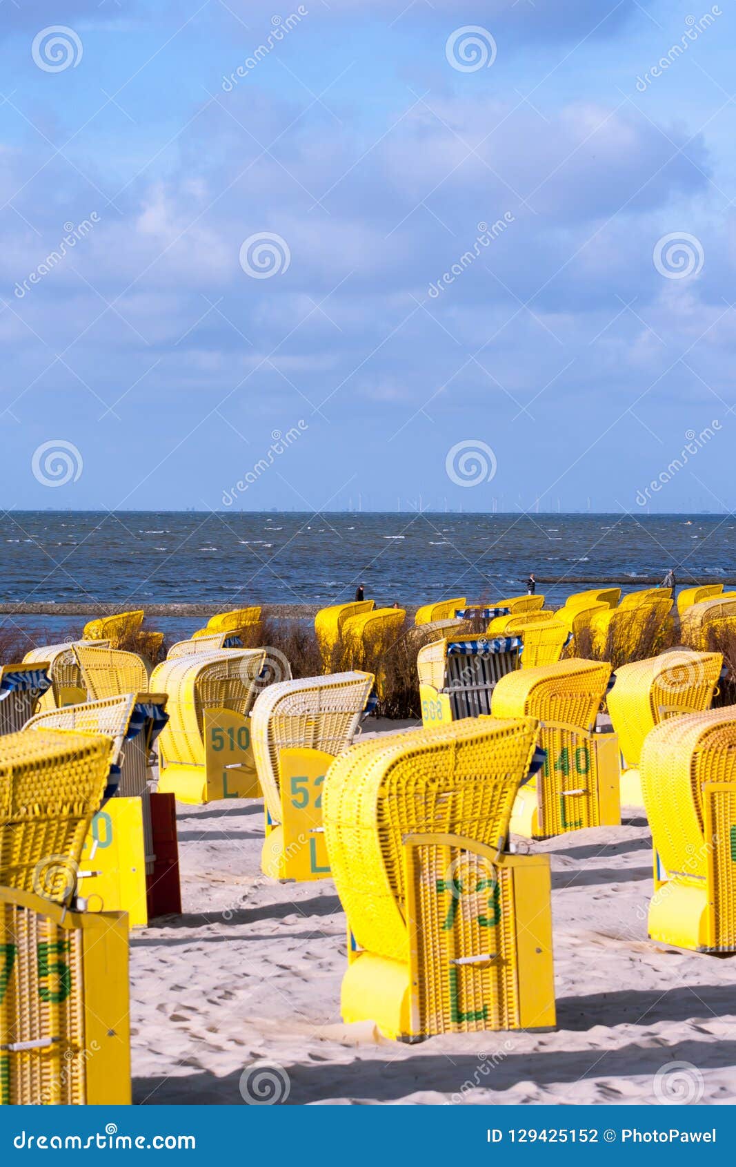 Yellow Beach Chairs on a Sandy Beach Editorial Photography Image of