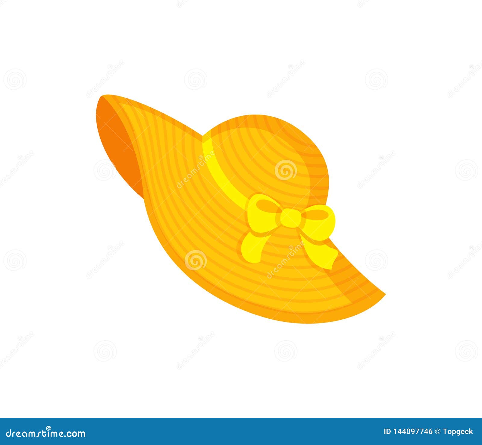 Bright Headdress in Flat Style, Beach Hat Vector Stock Vector ...