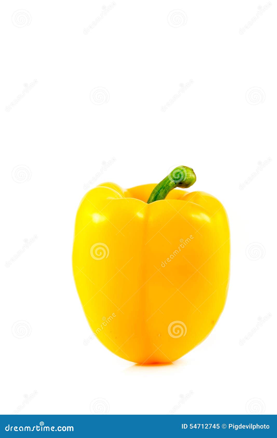 Yellow Bell Pepper stock image. Image of paprika, isolated 54712745