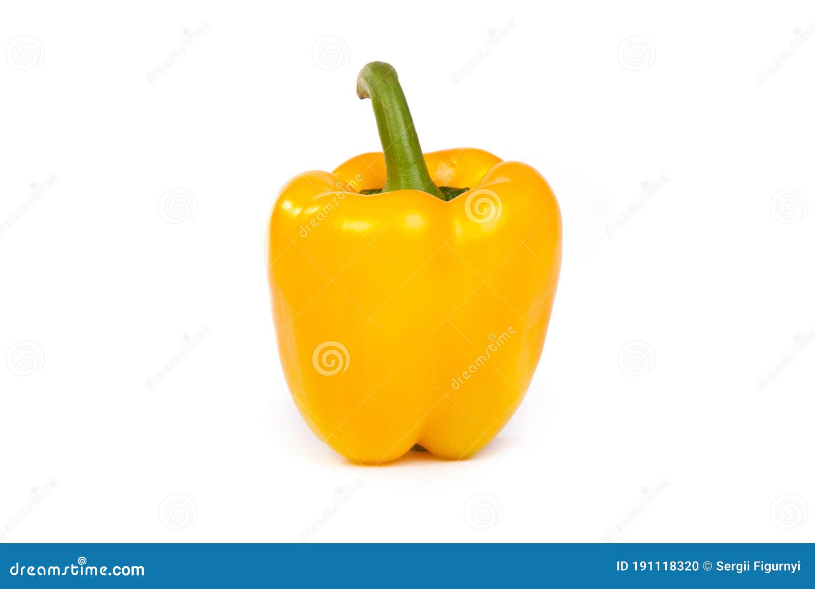 A Yellow Bell Sweet Pepper Isolated on White Stock Photo Image of
