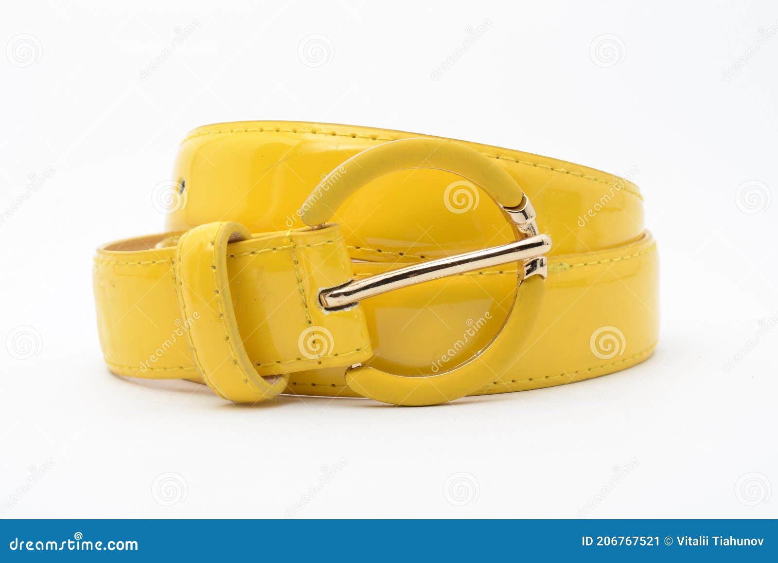 Yellow Belt Isolated on White Stock Image Image of garment, modern