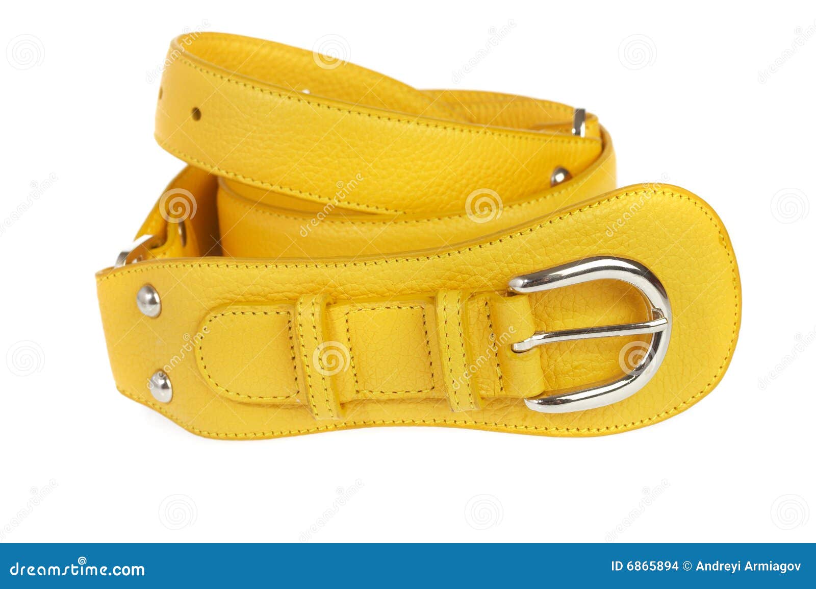Yellow Belt on a White Background Stock Photo Image of white, modern