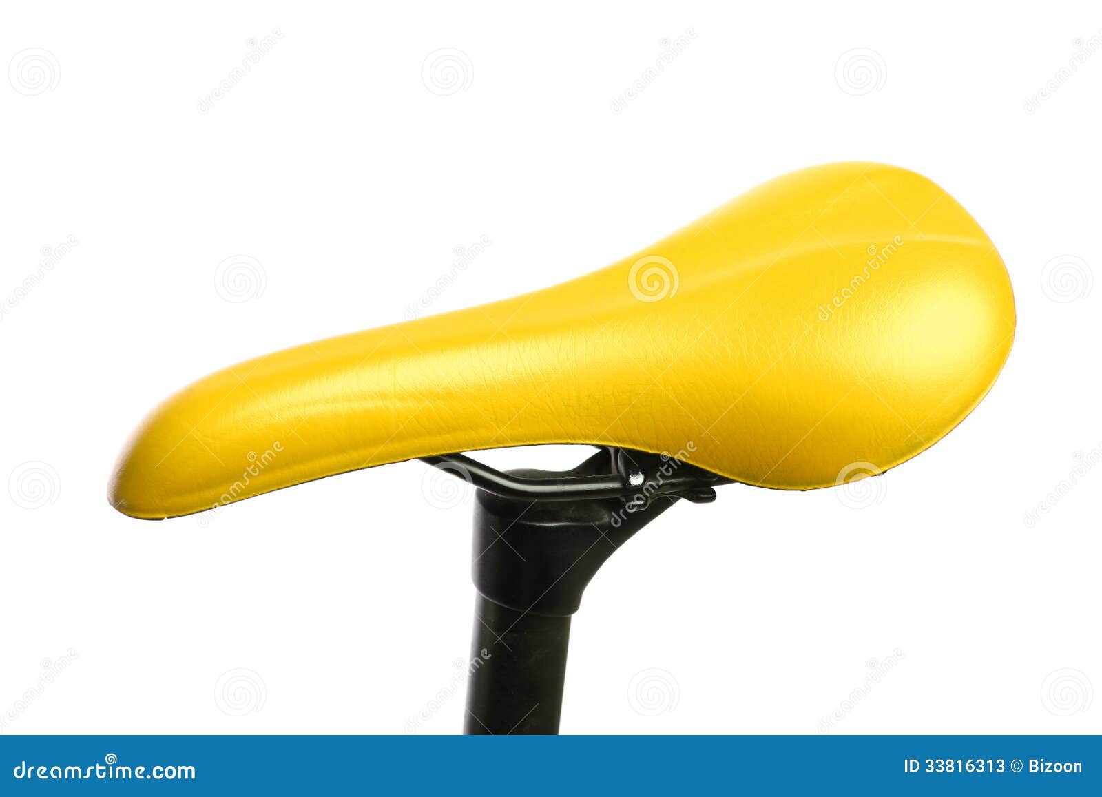 Yellow bicycle saddle stock image. Image of efficiency 33816313