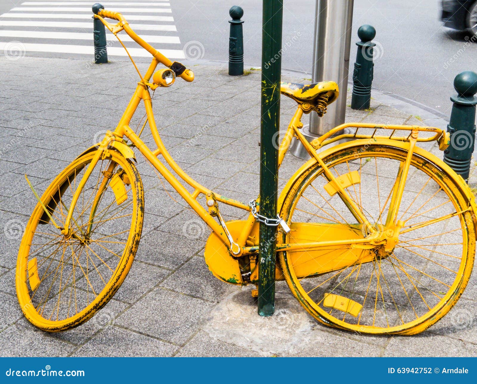 Yellow bicycle stock photo. Image of color, biking, wheel 63942752