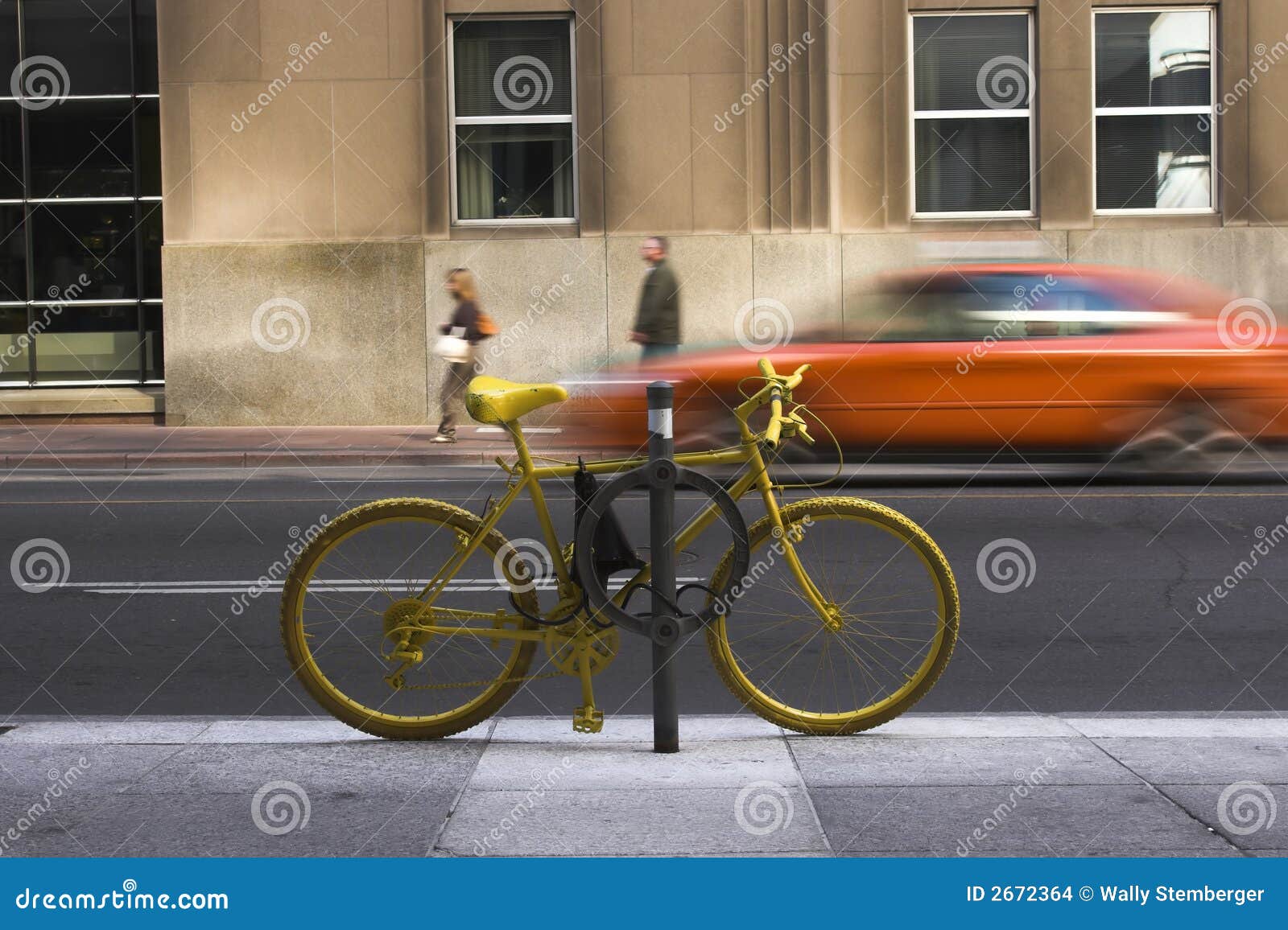 Yellow bike stock photo. Image of grey, gears, bike, windows 2672364