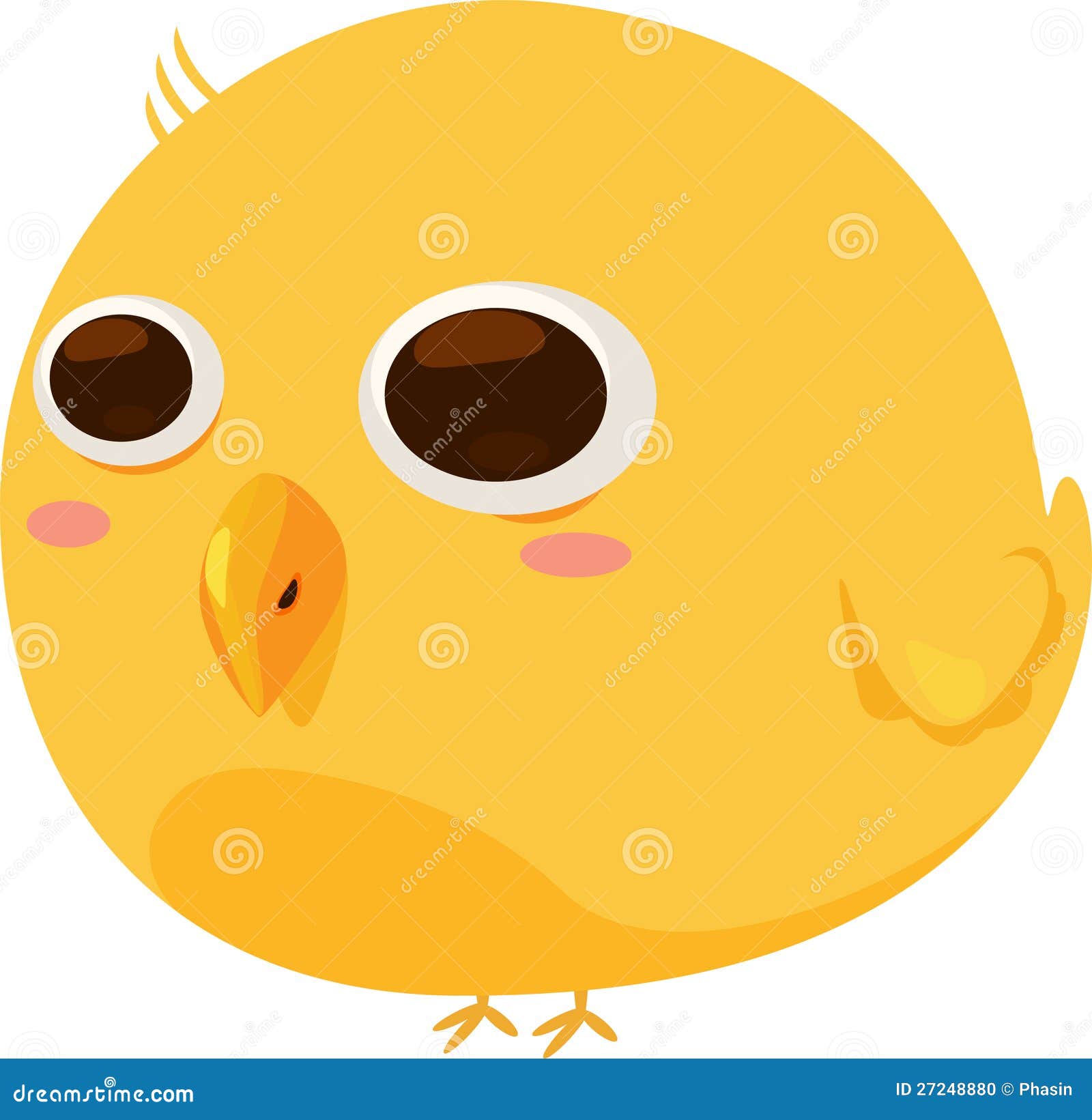 Yellow Bird Cartoon Character Stock Photo Image 27248880