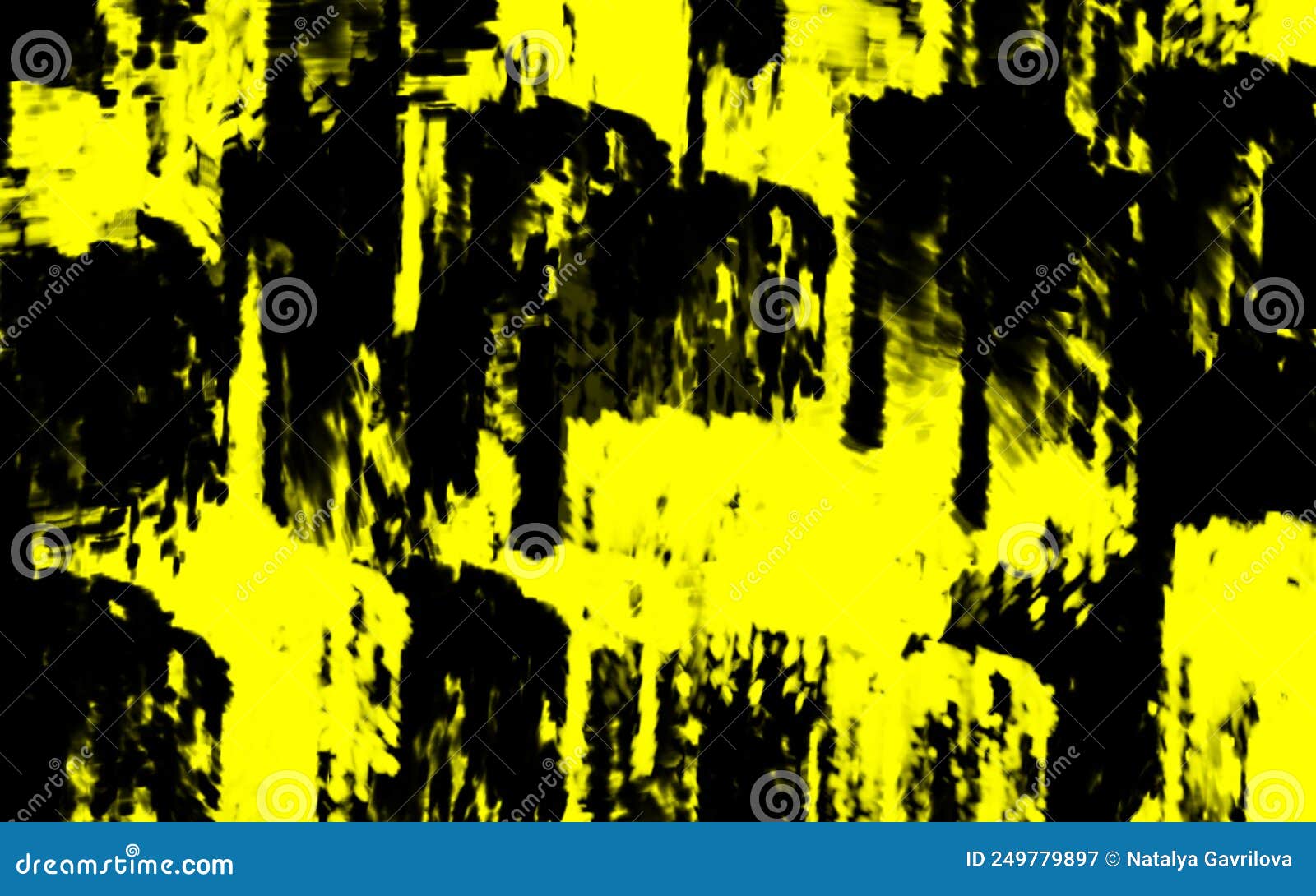 Yellow Black Abstraction , Paint Strokes Stock Image Image of