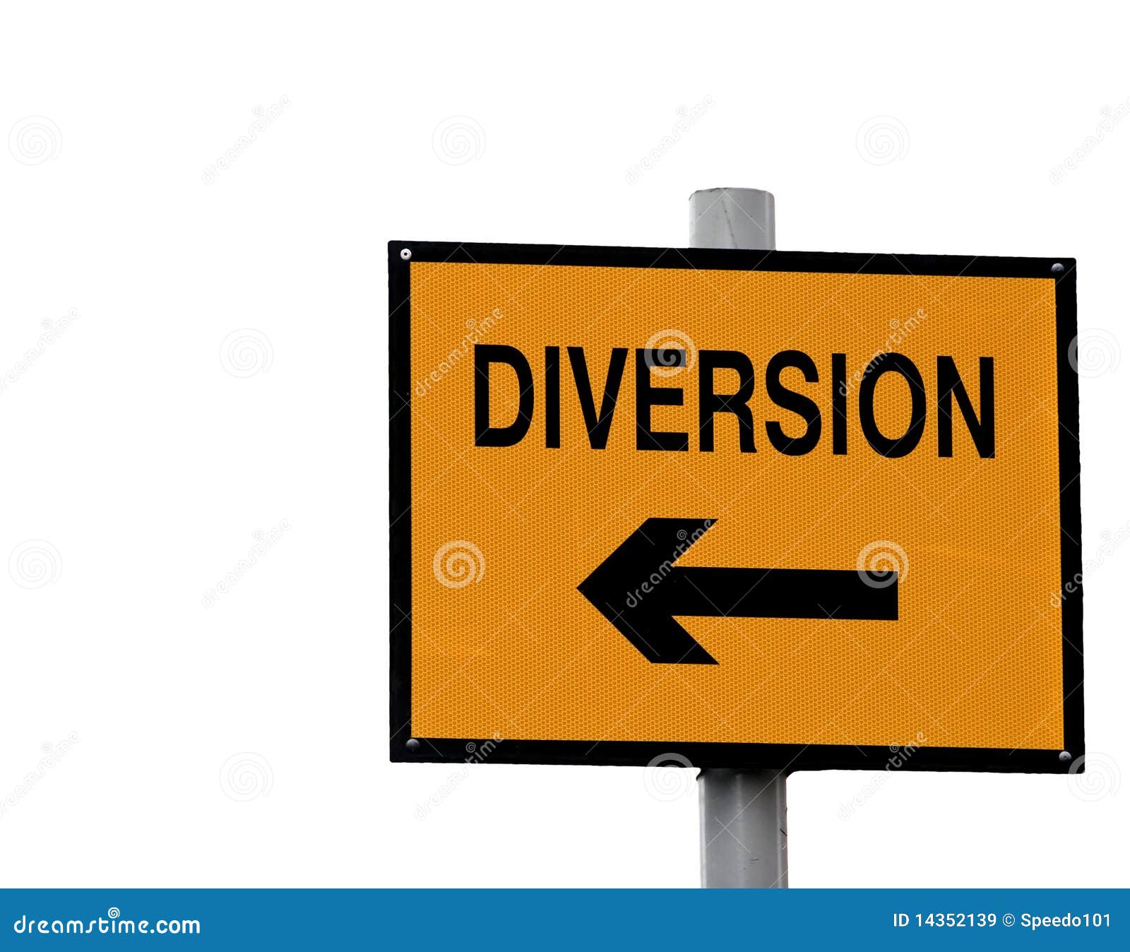 yellow and black diversion sign