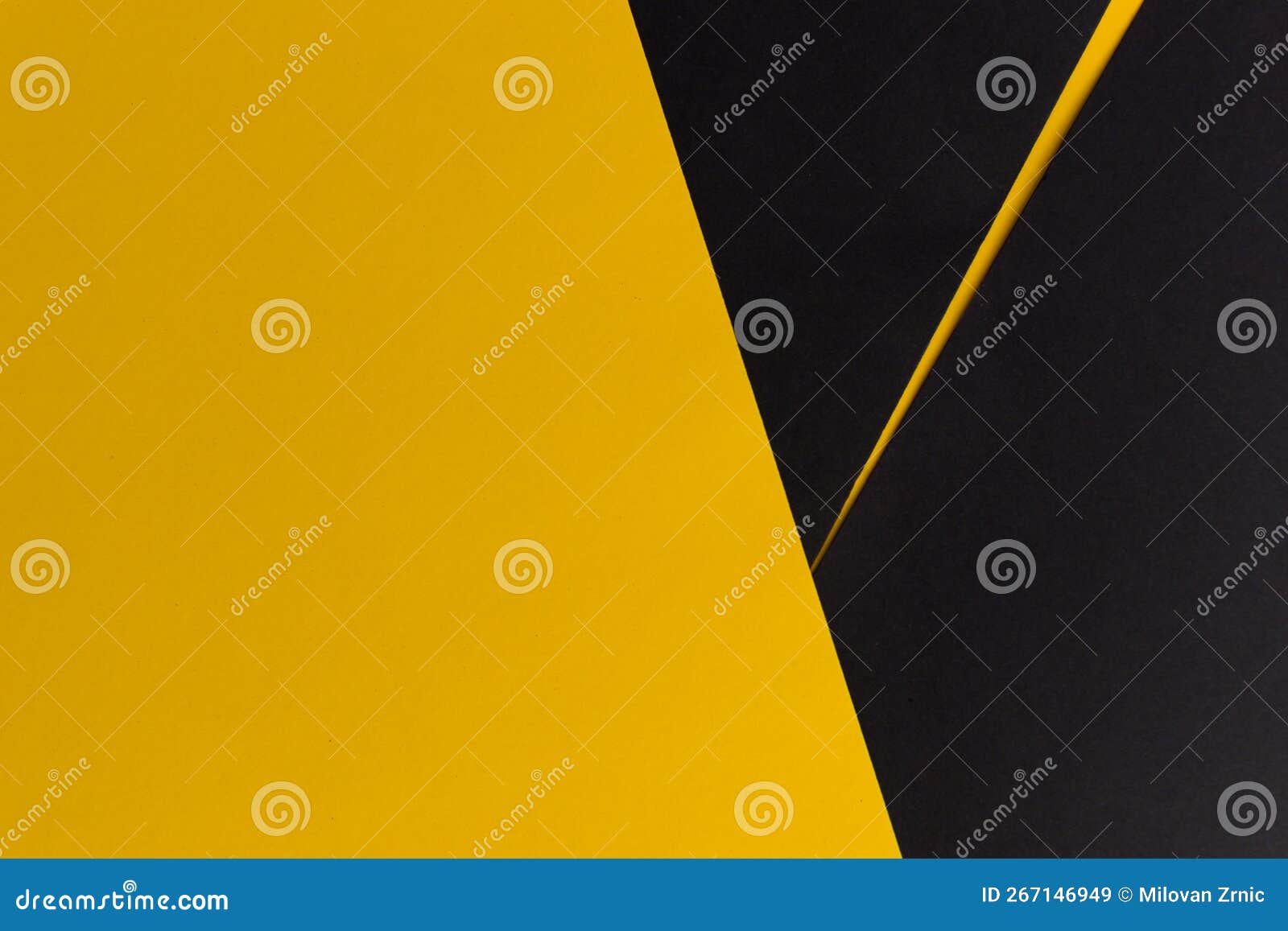 Yellow and Black Geometric Background Diagonally Divided Stock Image