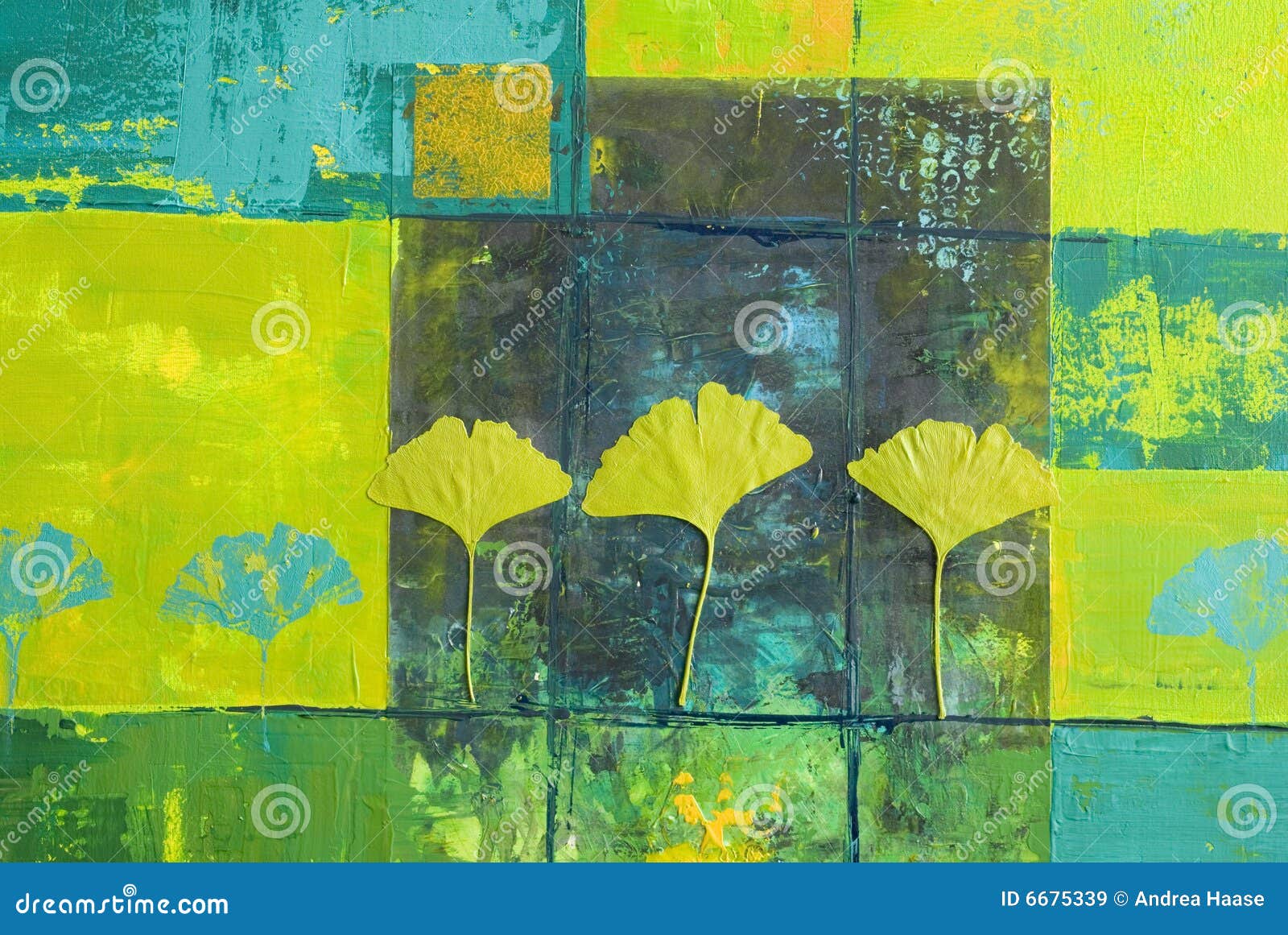 Yellow and blue painting stock illustration. Illustration of artistic