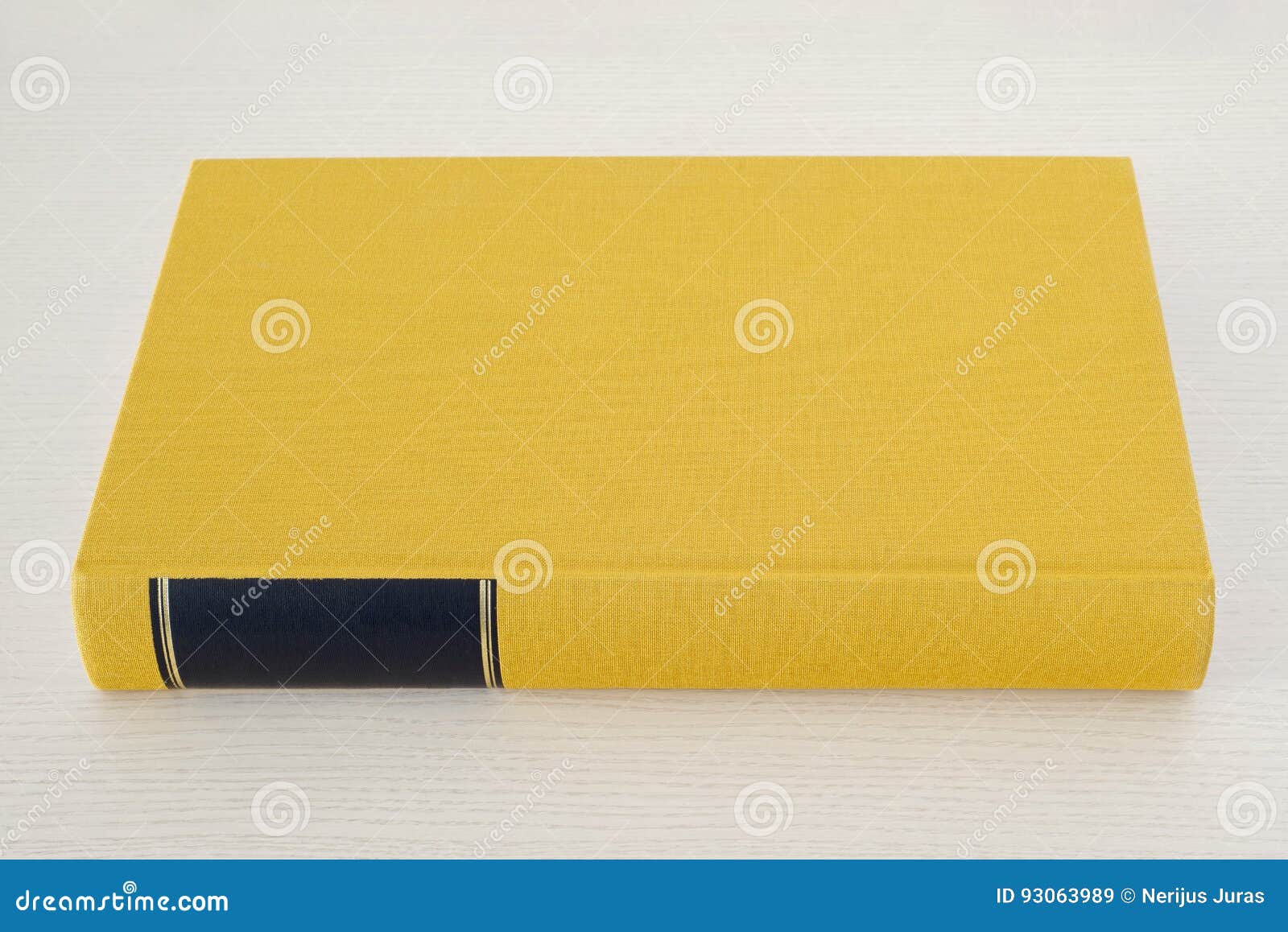 Yellow Book with Black Frame on Spine on the Table Stock Image Image of book, literature 93063989