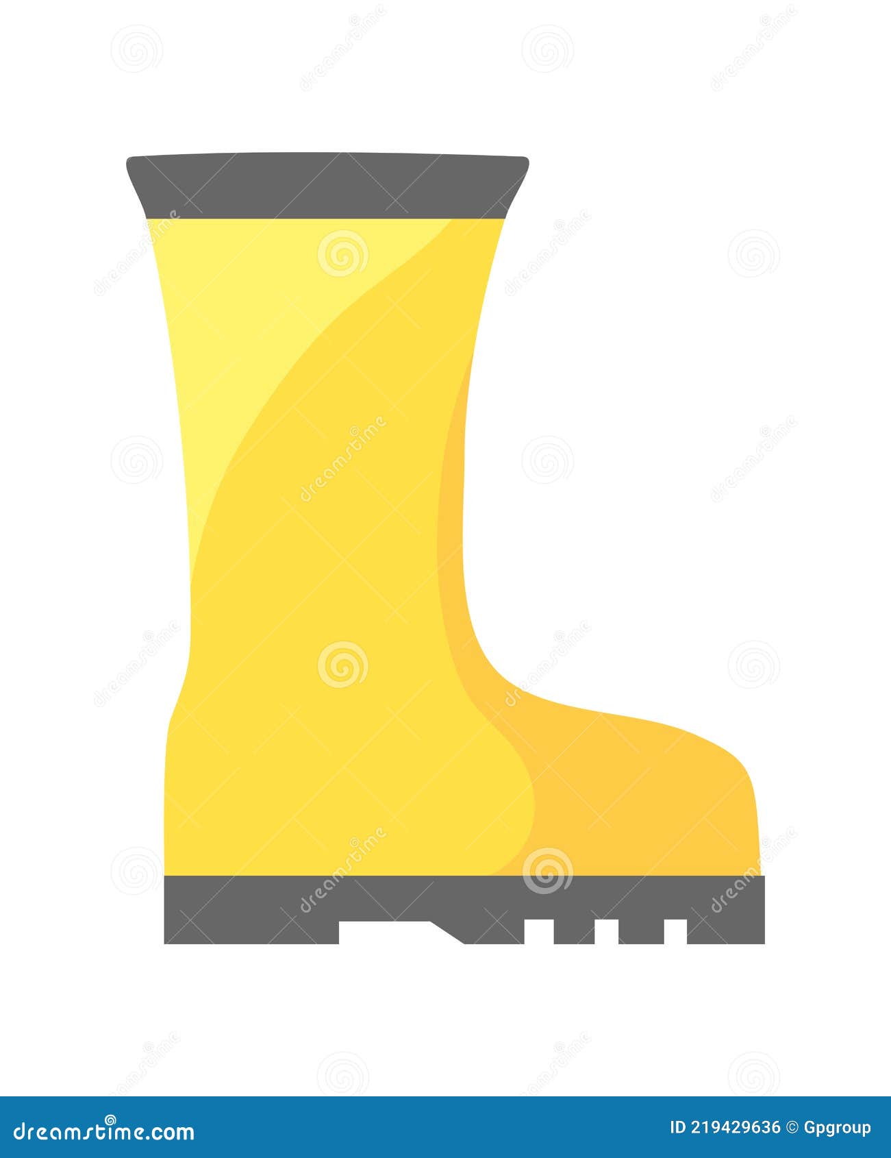 Yellow boot design stock vector. Illustration of protection 219429636