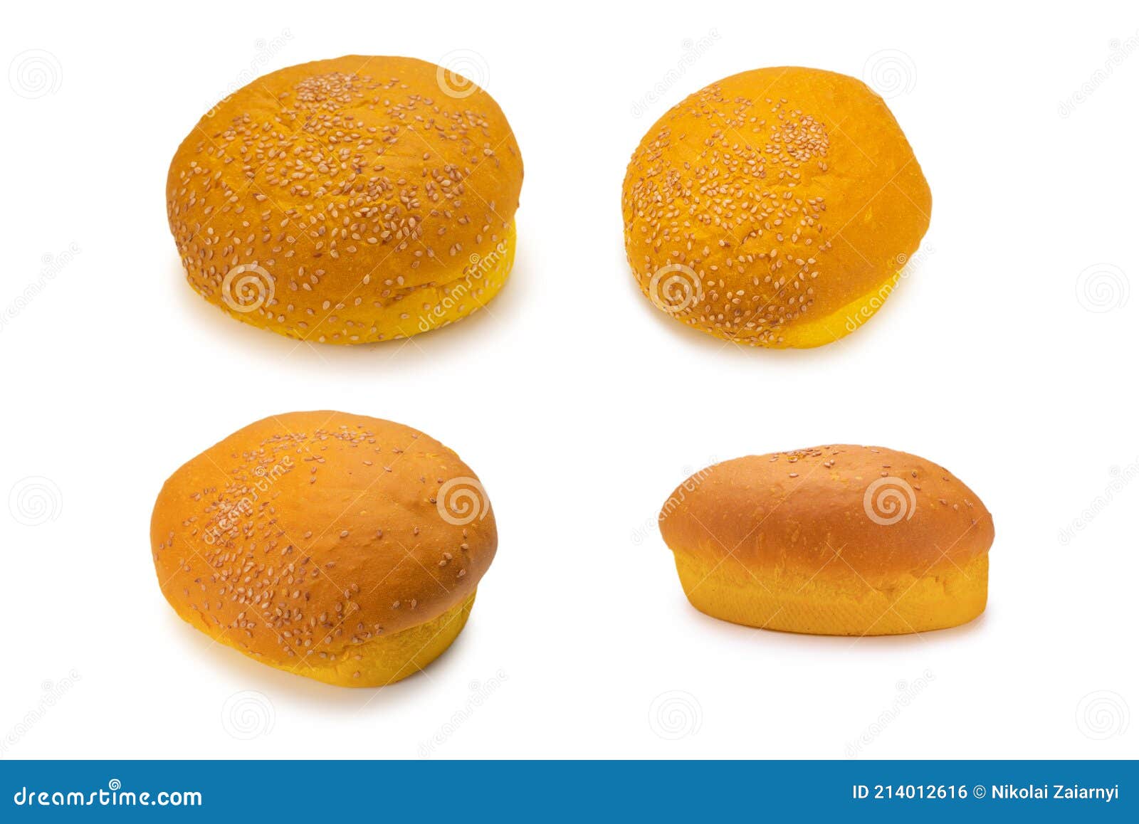 Yellow Burger Bread Isolated on White Stock Photo Image of dough, cheeseburger 214012616