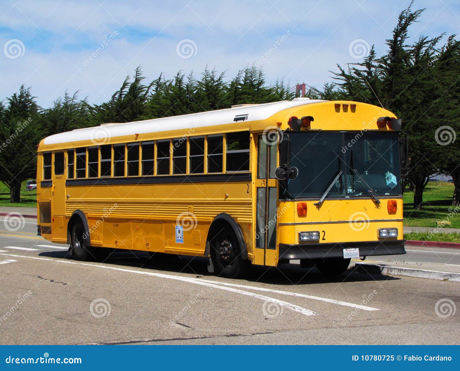 Yellow bus stock image. Image of signal, high, horizontal 10780725