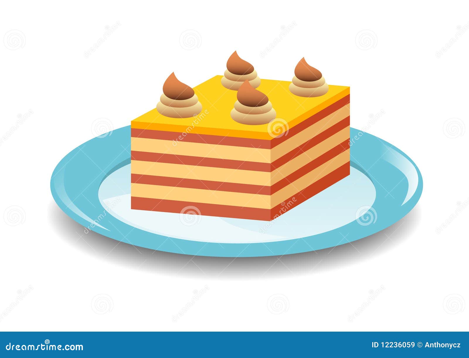 Yellow cake stock vector. Illustration of isolated, occasion 12236059