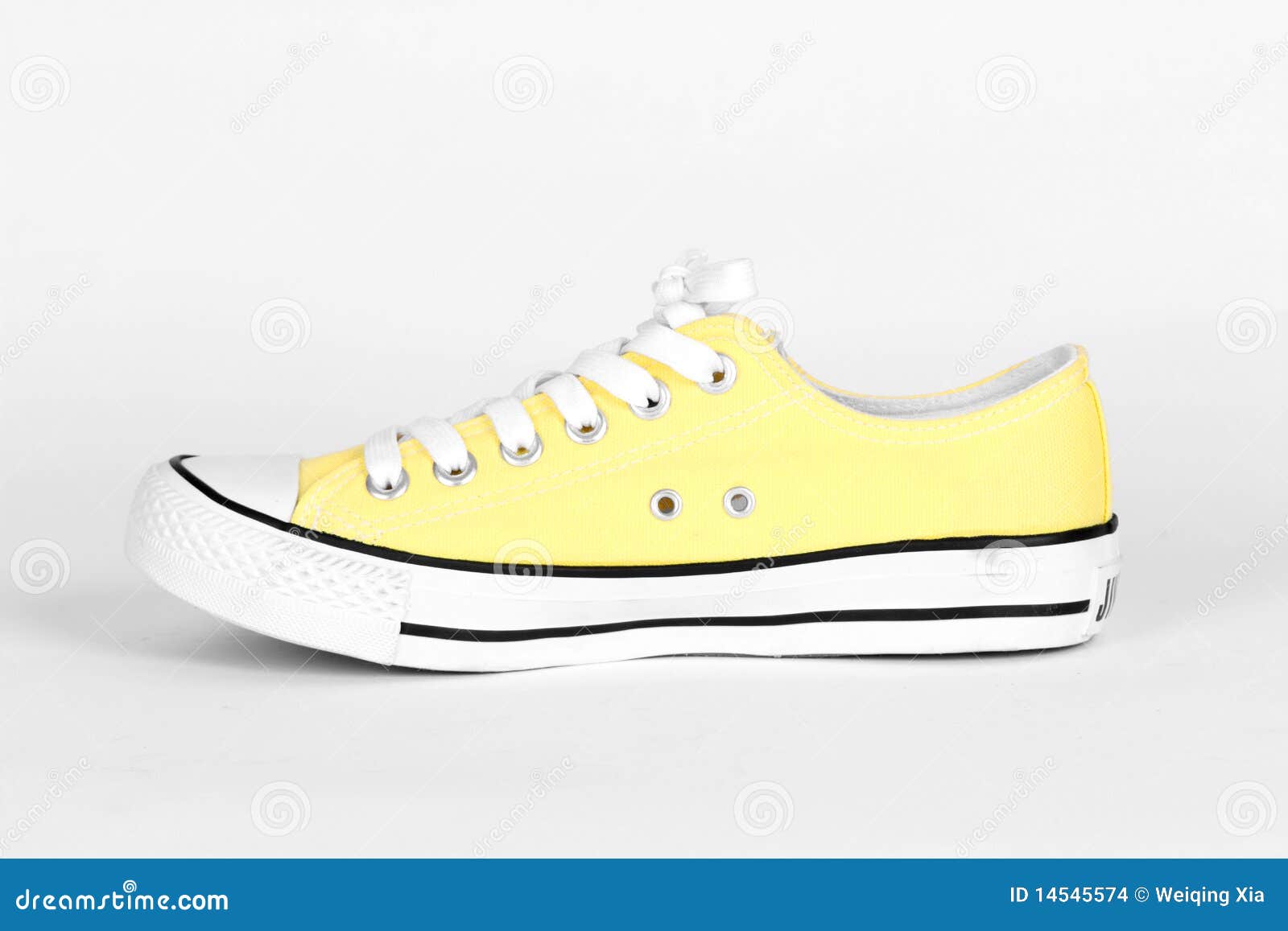 Yellow canvas shoes stock photo. Image of canvas, style 14545574