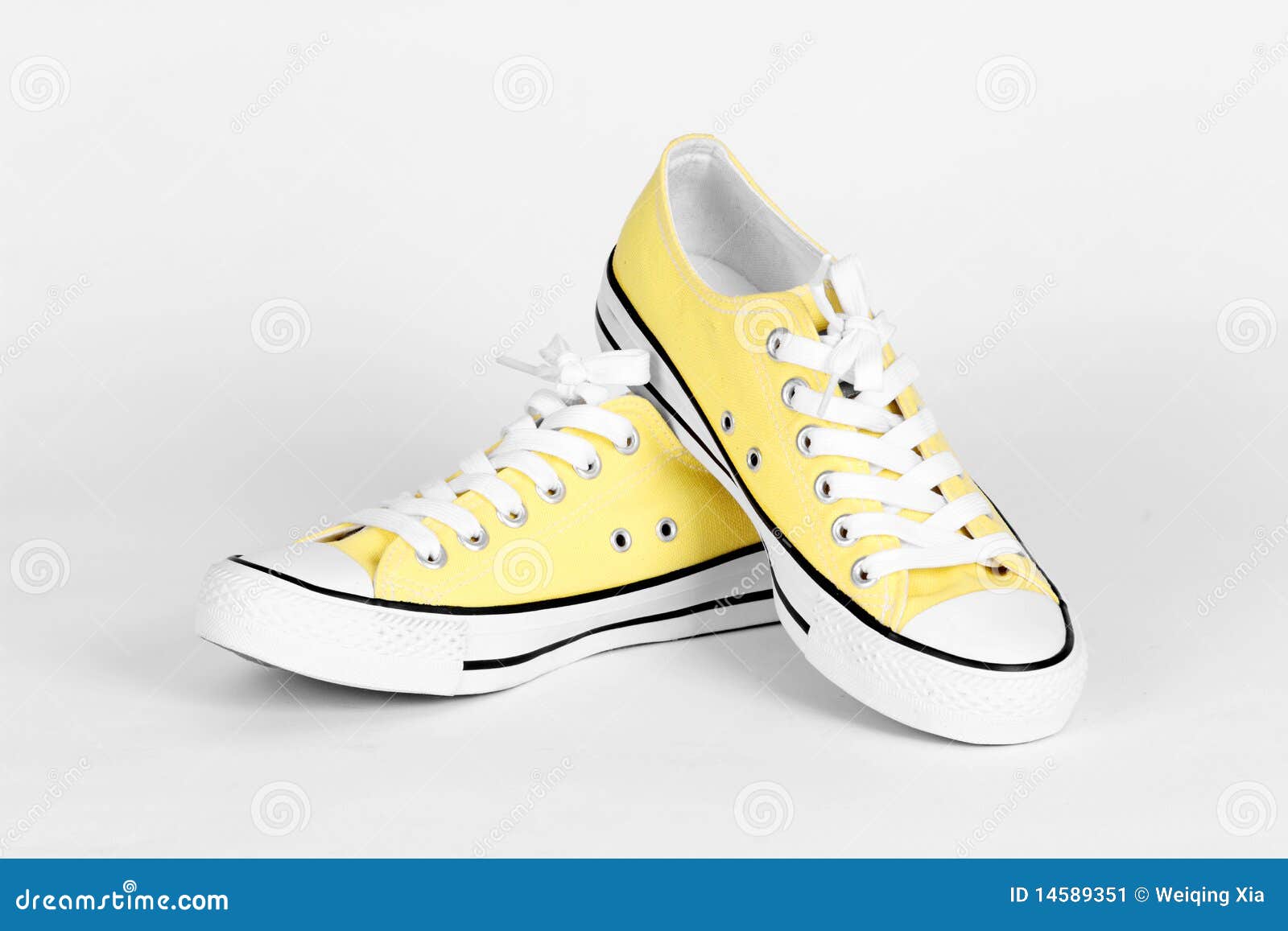 Yellow canvas shoes stock image. Image of retro, equipment - 14589351