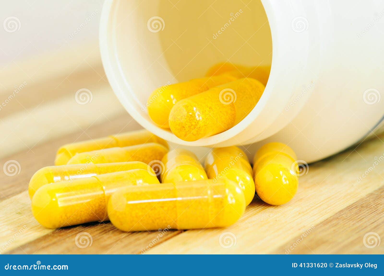 yellow capsules.