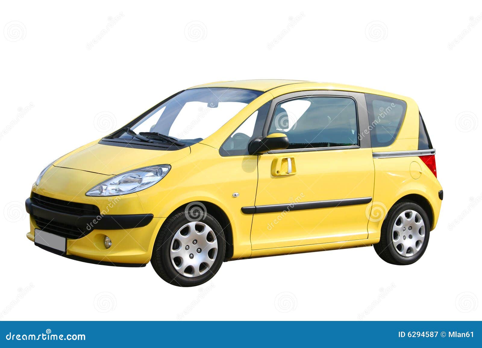 Yellow car stock image. Image of yellow, small, isolated 6294587
