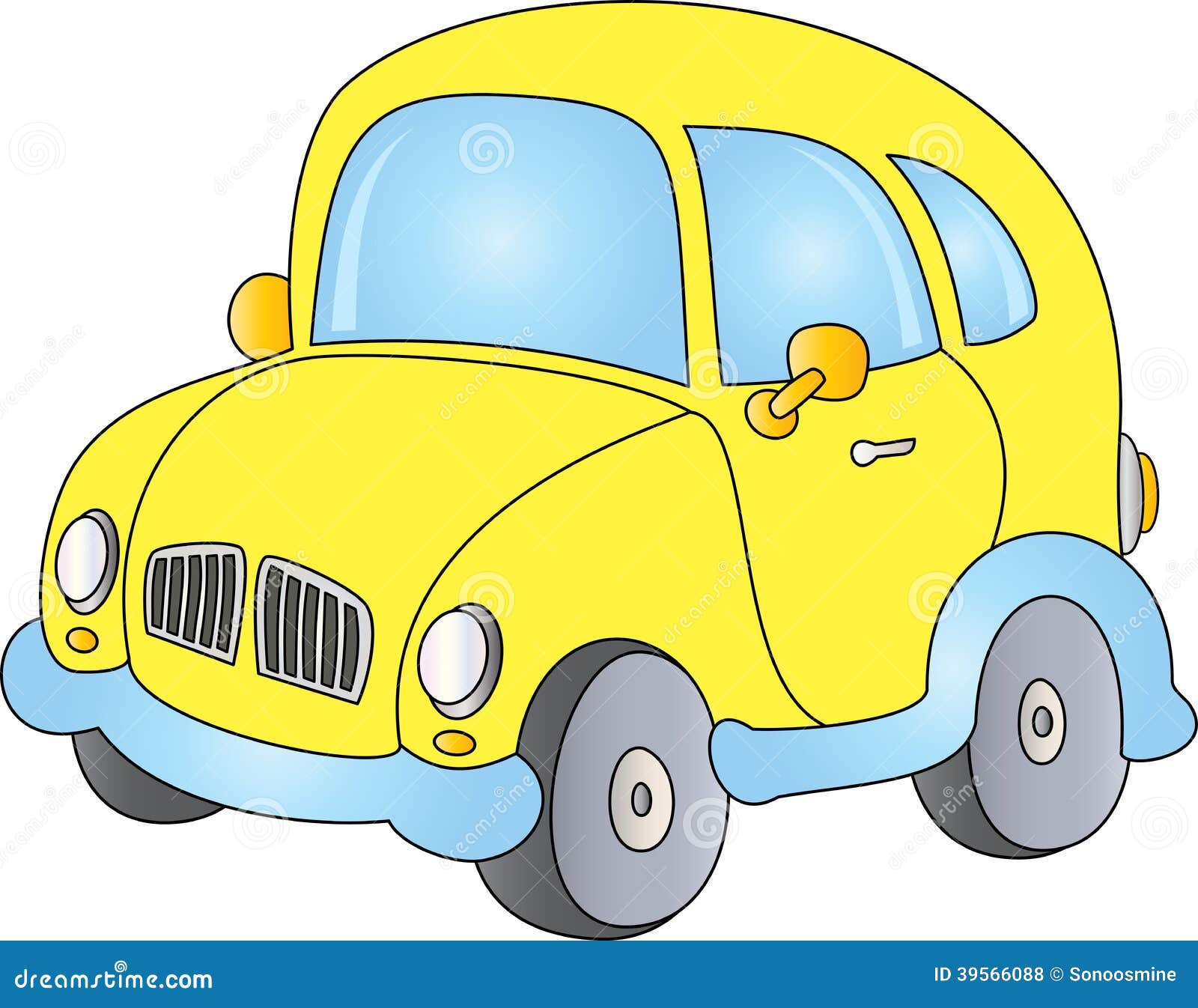 Yellow Car stock vector. Illustration of wheels, travel - 39566088 Yellow Car stock vector. Illustration of wheels, travel - 39566088