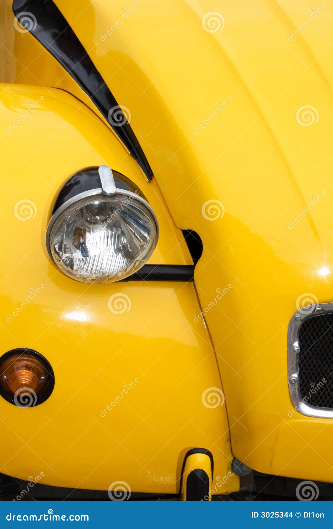 Yellow Car Front Light stock photo. Image of model, modern 3025344