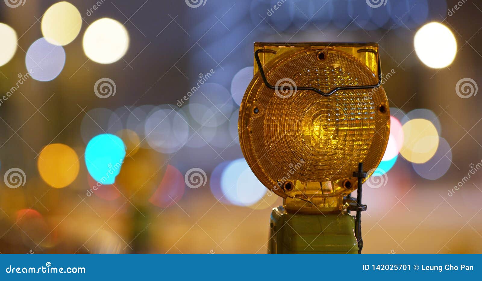 Yellow Caution Light in the Street Stock Image Image of road, traffic