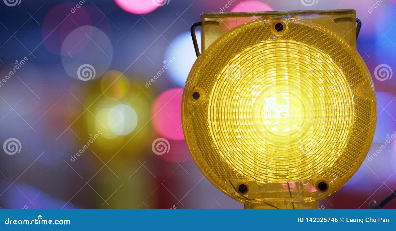 Yellow Caution Light in the Street Stock Photo Image of stop