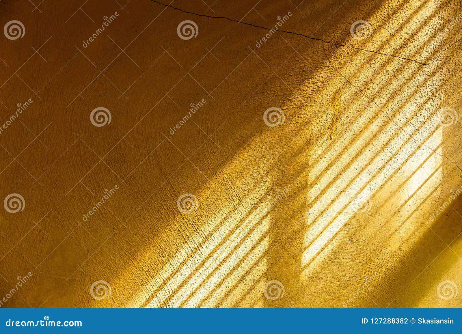 Yellow Cement Wall Touching Afternoon Sunlight Stock Photo - Image of