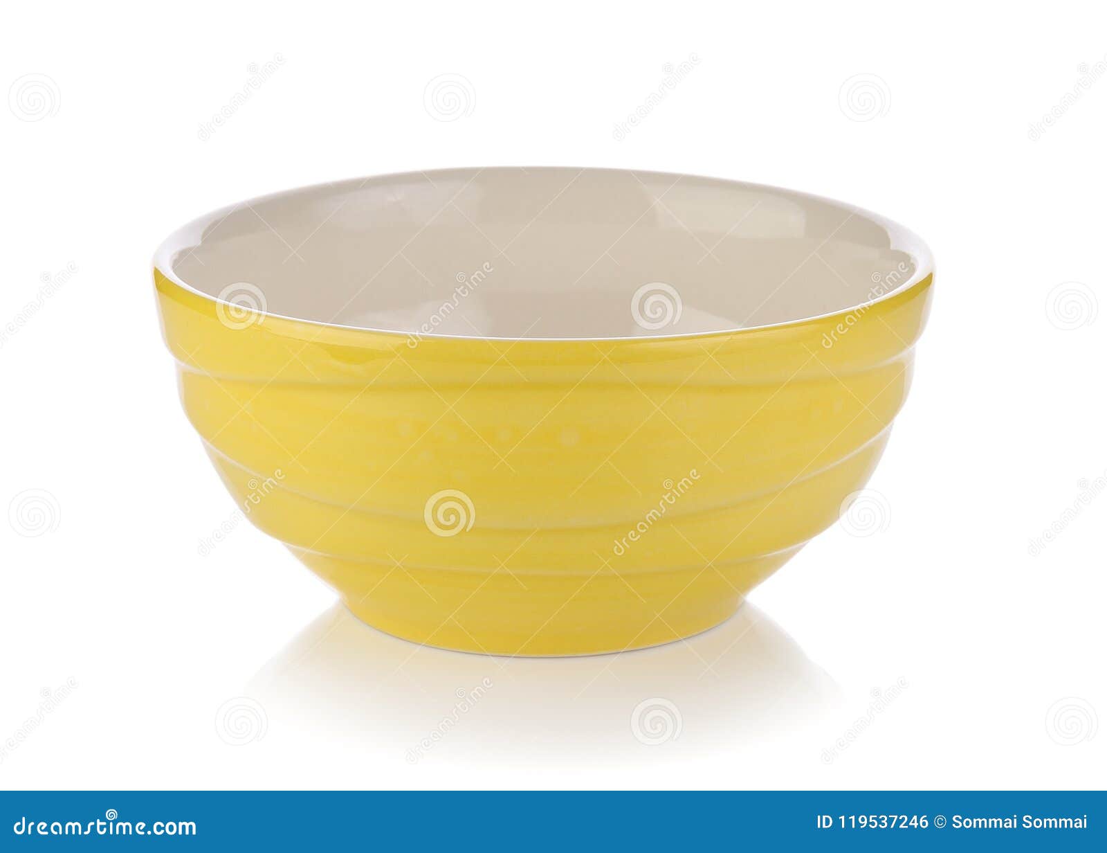 Yellow Ceramic Bowl on White Background Stock Photo Image of ceramic