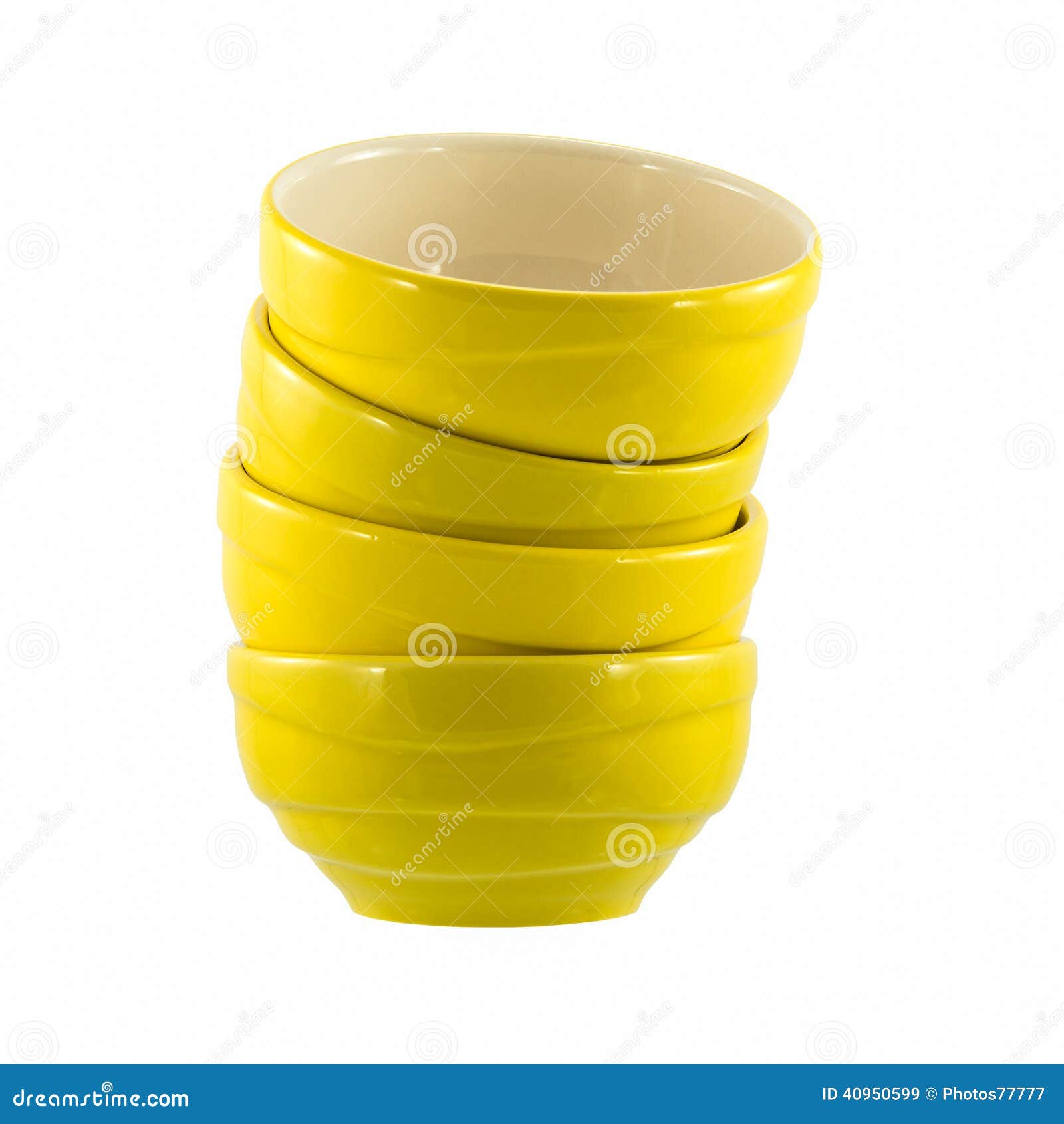 Yellow ceramic bowls stock image. Image of ceramic, bowls 40950599