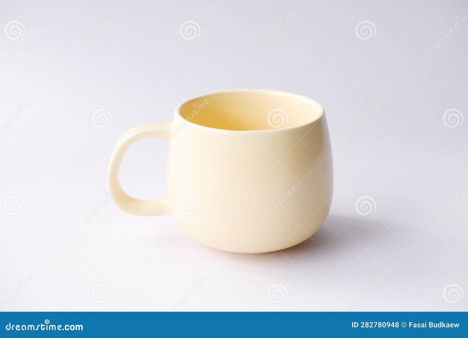 Yellow Ceramic Mug Isolated on White Background Stock Photo Image of