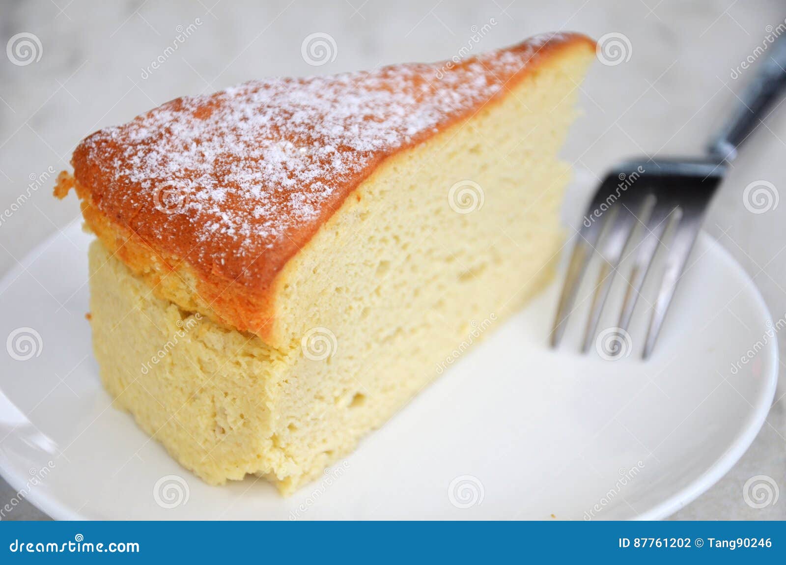 Yellow Cheese Cake on Table Stock Photo Image of cheese, sweet 87761202