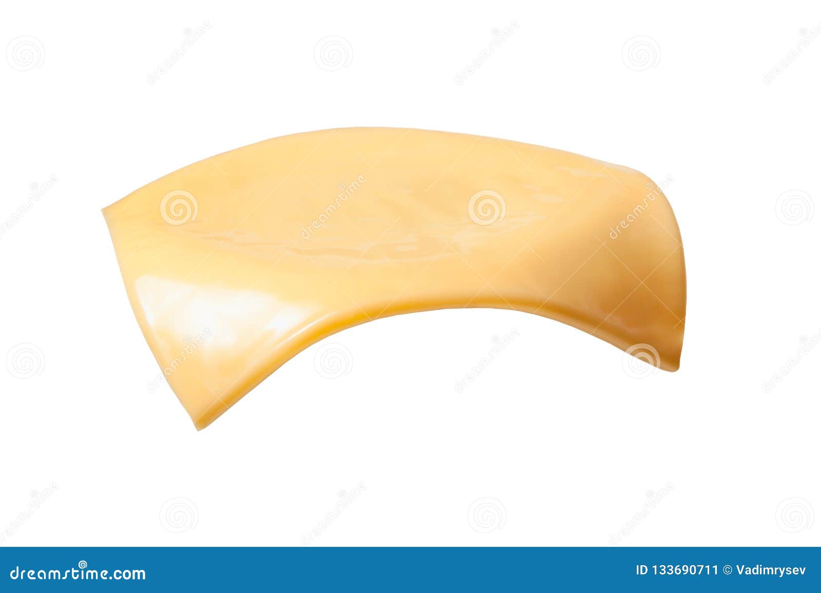 Yellow Cheese Slices Isolated on White Background Stock Image Image