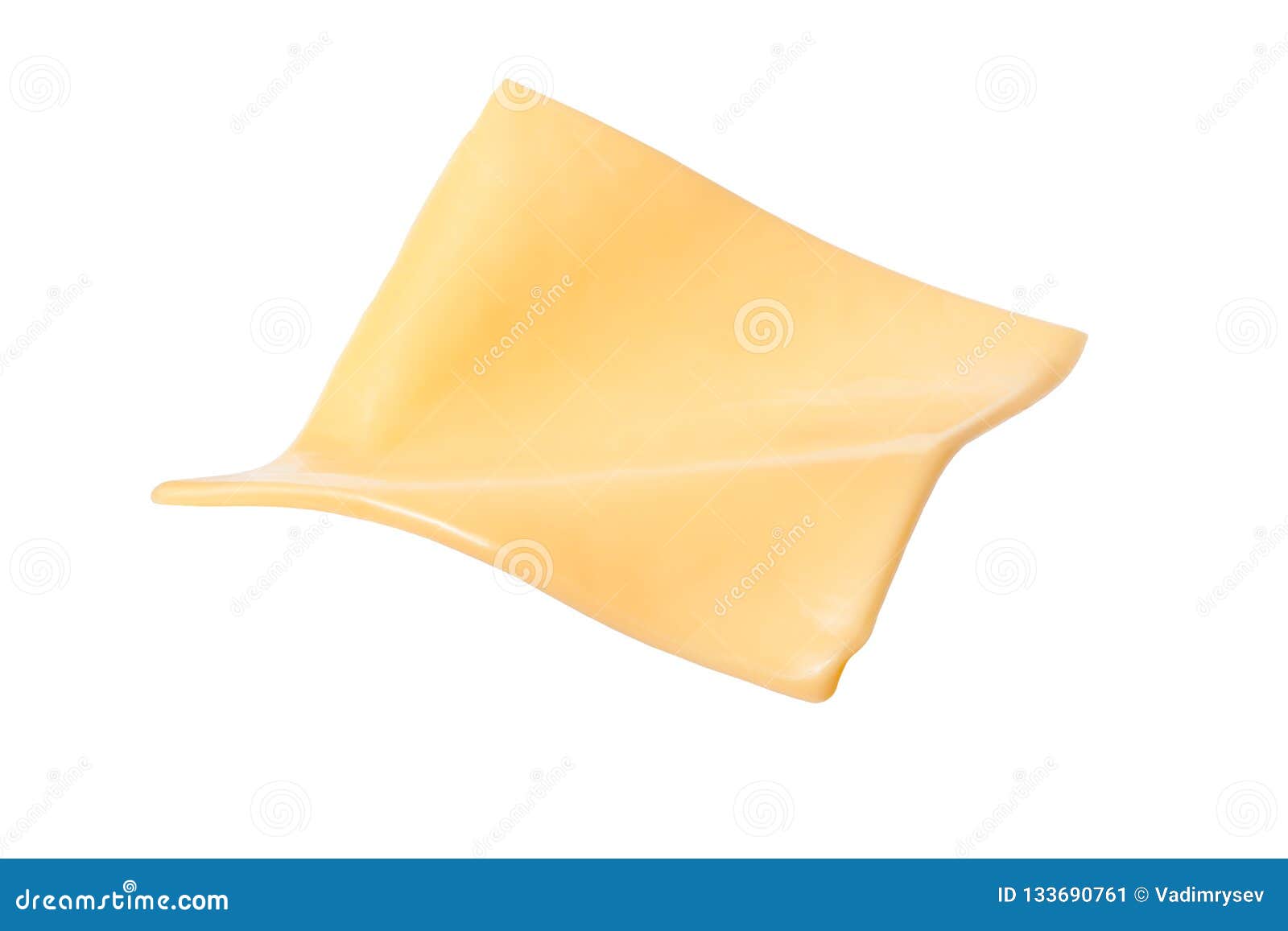 Yellow Cheese Slices Isolated on White Background Stock Image Image