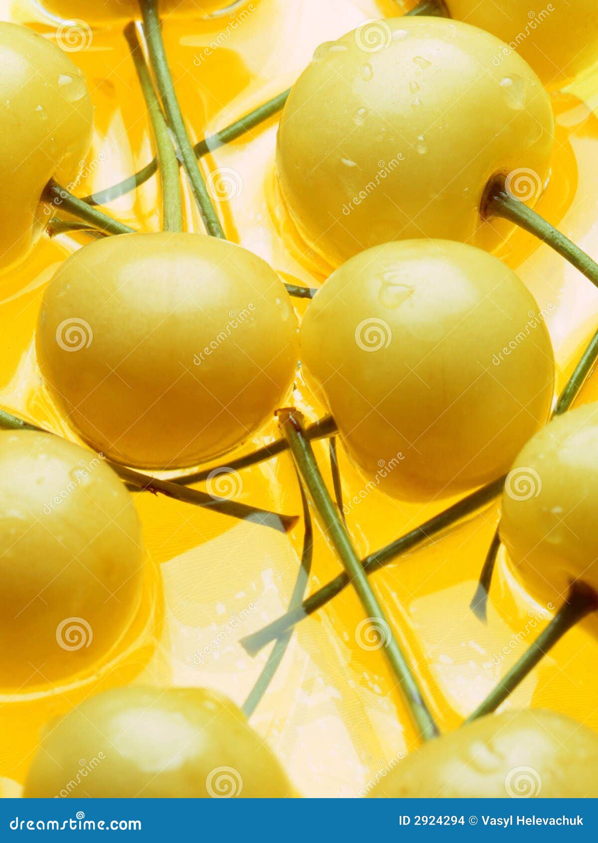 Yellow cherry stock photo. Image of color, detail, close 2924294