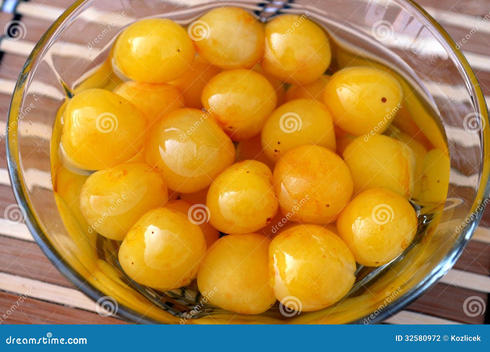 Yellow cherry compote stock photo. Image of calorie, vintage 32580972