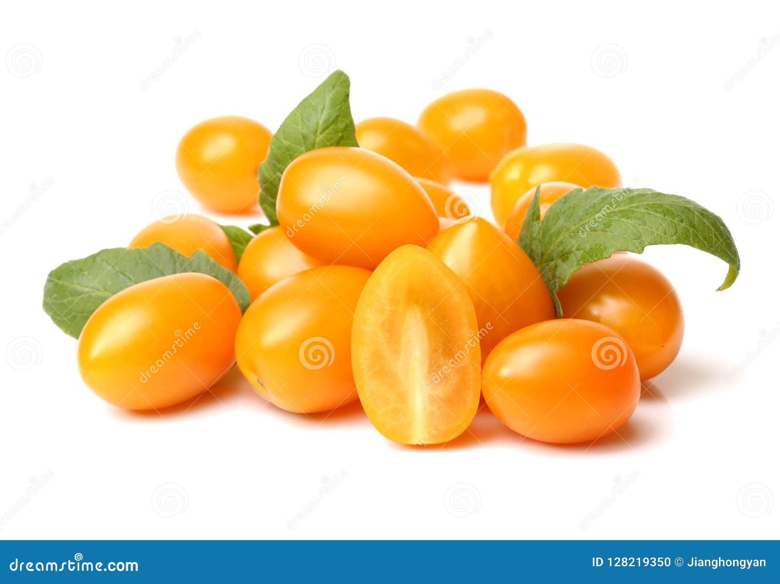 Yellow cherry tomatoes stock photo. Image of garden - 128219350