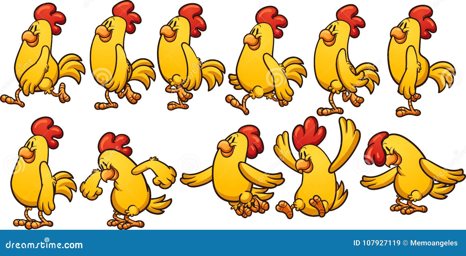 yellow chicken animation