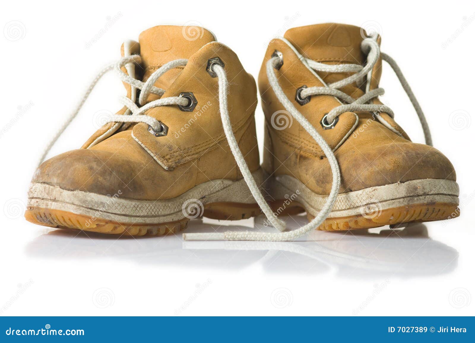 Yellow child shoe stock image. Image of newborn, gear 7027389