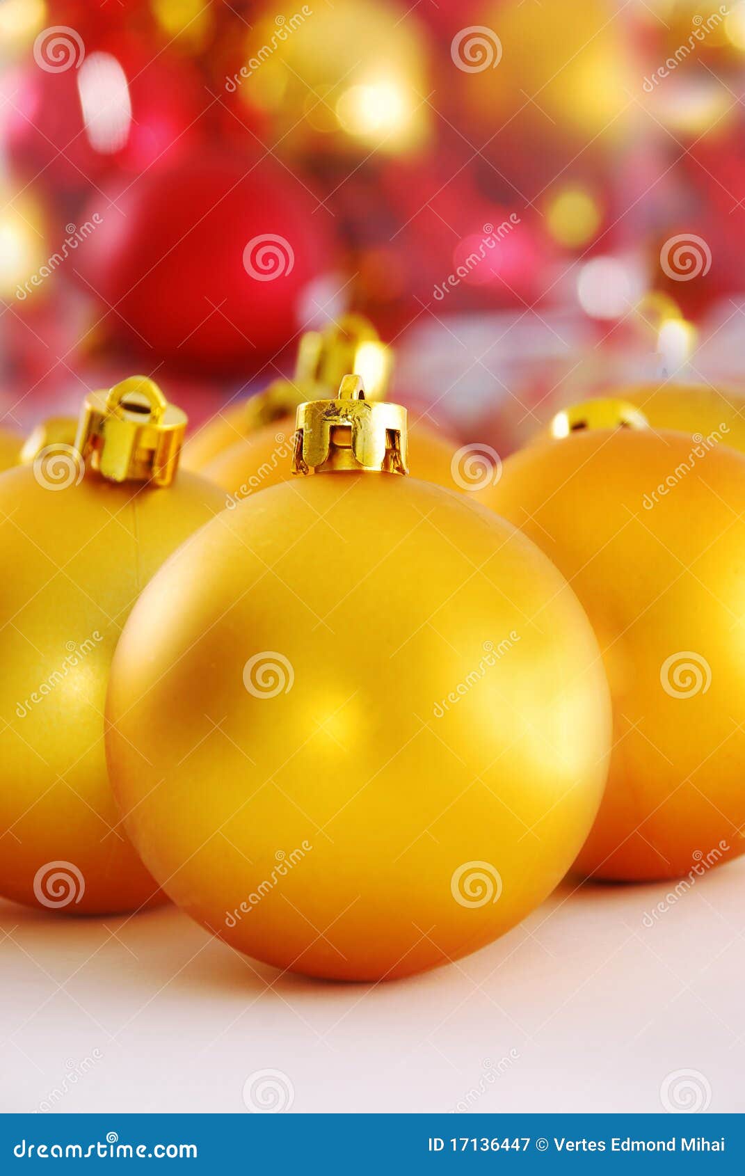 Yellow christmas ball stock image. Image of bulb, decorating - 17136447